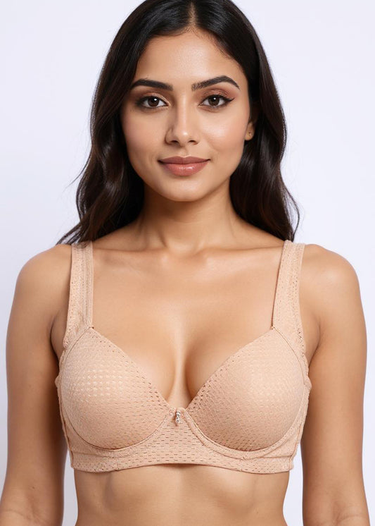 Daily Support Wire Bra Beige Dotted (8811-BGD)