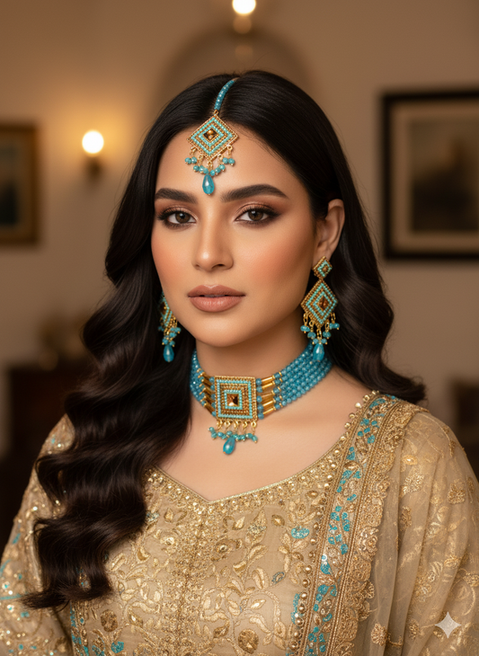 Stone Choker Jewelry Set (JS-05-01/02)