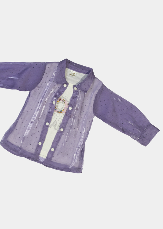 Sweet Sparkle Baby Girl Casual Set (G-13158-PR)