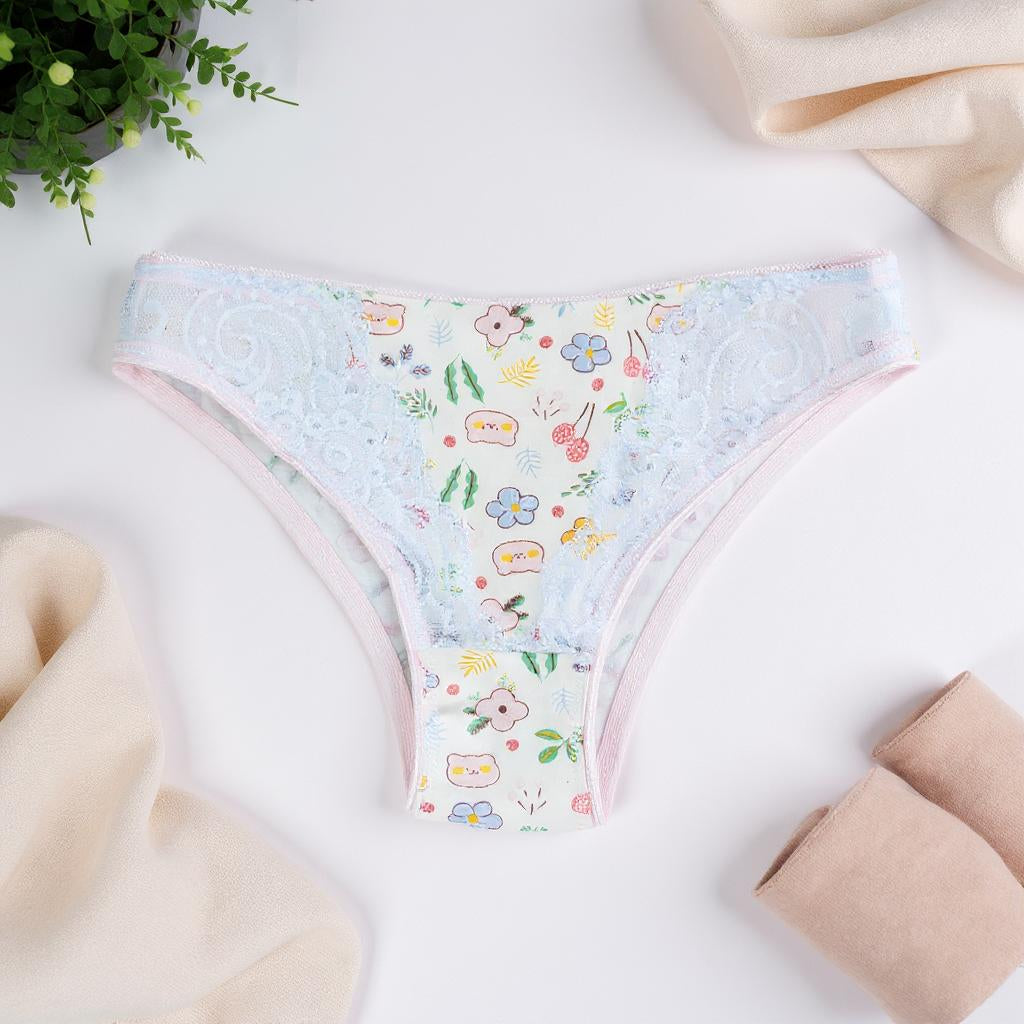 WHITE FLORAL PANTY