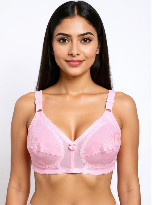 PINK COTTON FABRIC BRA (PNK-202)