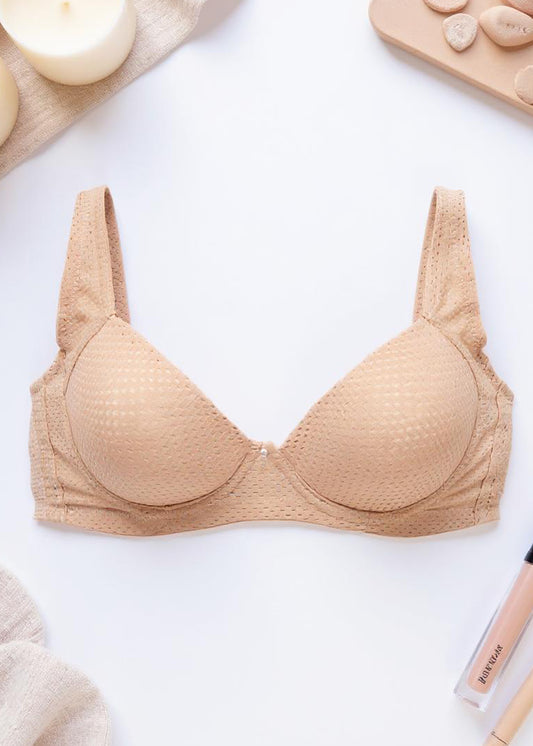 Daily Support Wire Bra Beige Dotted (8811-BGD)