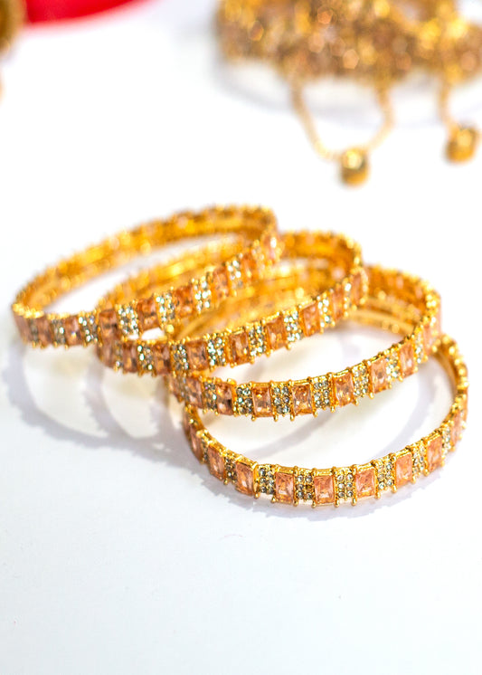 Golden Crystal Bangles (BGC-01-G)
