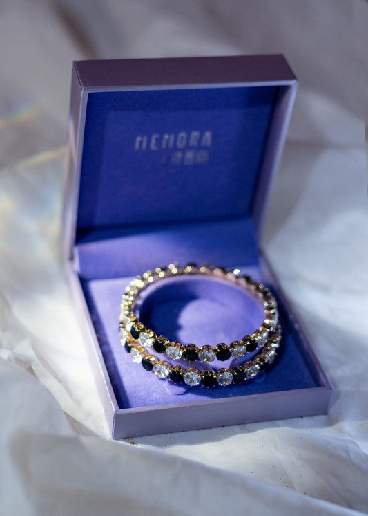 Classic Crystal Bangle Bracelet (CFC-05-BK)