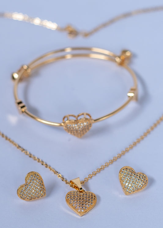 Jewelry Set with Bangle Style Bracelet (CK02)