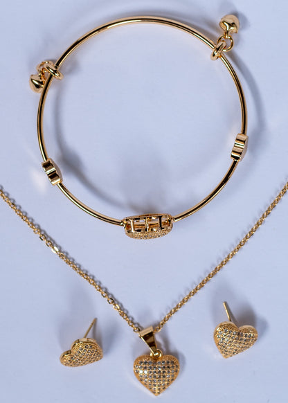 Jewelry Set with Bangle Style Bracelet (CK02)