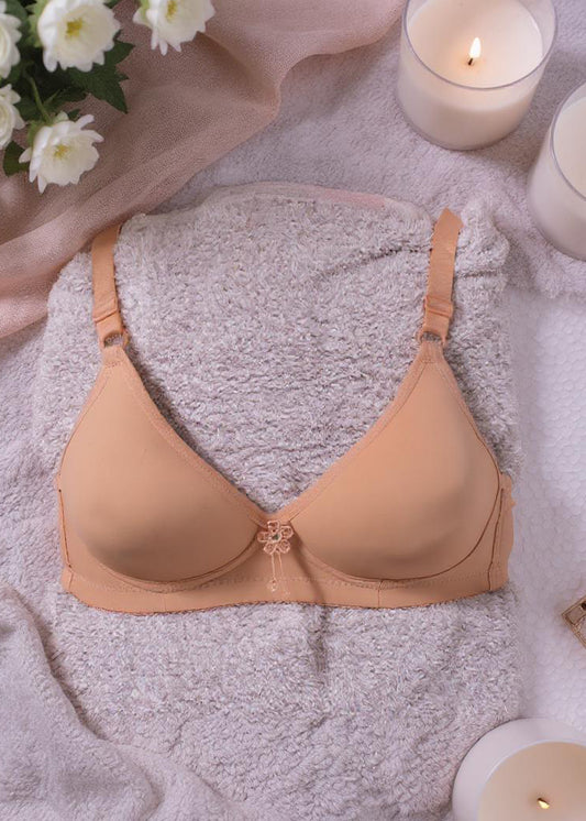 BEIGE NON-WIRED BRA (MX-204)