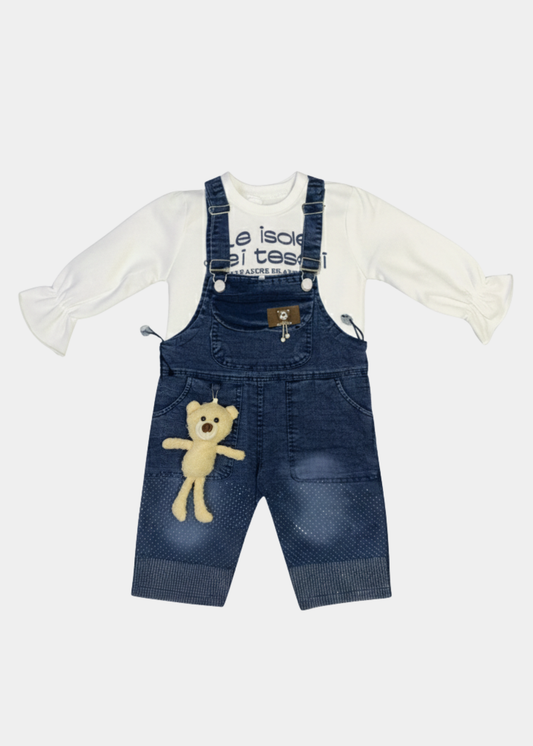 Cute Denim with Bear Charm for Kids (G-13098-B)