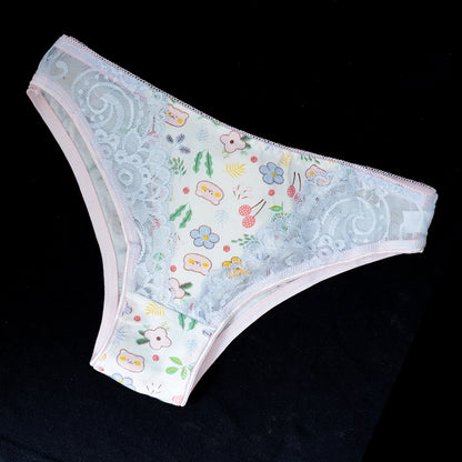 WHITE FLORAL PANTY