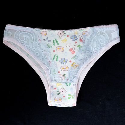 WHITE FLORAL PANTY