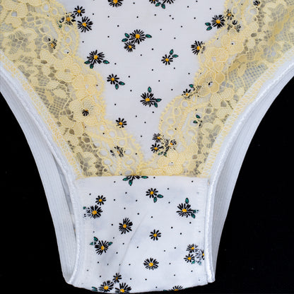 FLORAL PANTY YELLOW