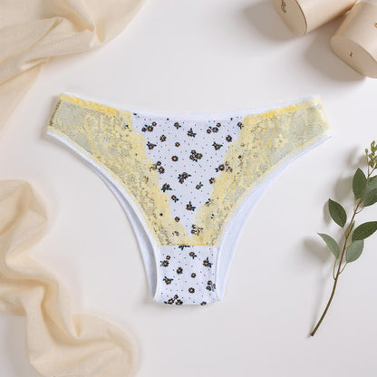 FLORAL PANTY YELLOW