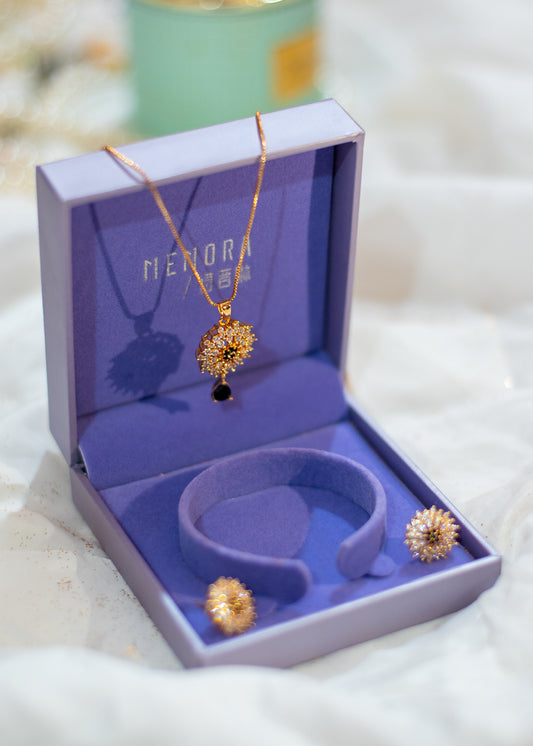 Golden Bloom Pendant Set (CS-07)
