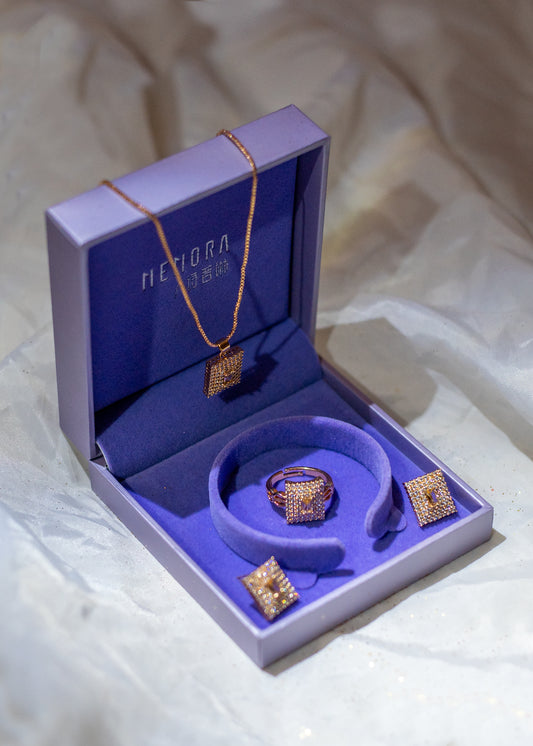 Square Crystal Jewelry Set (CS-08)