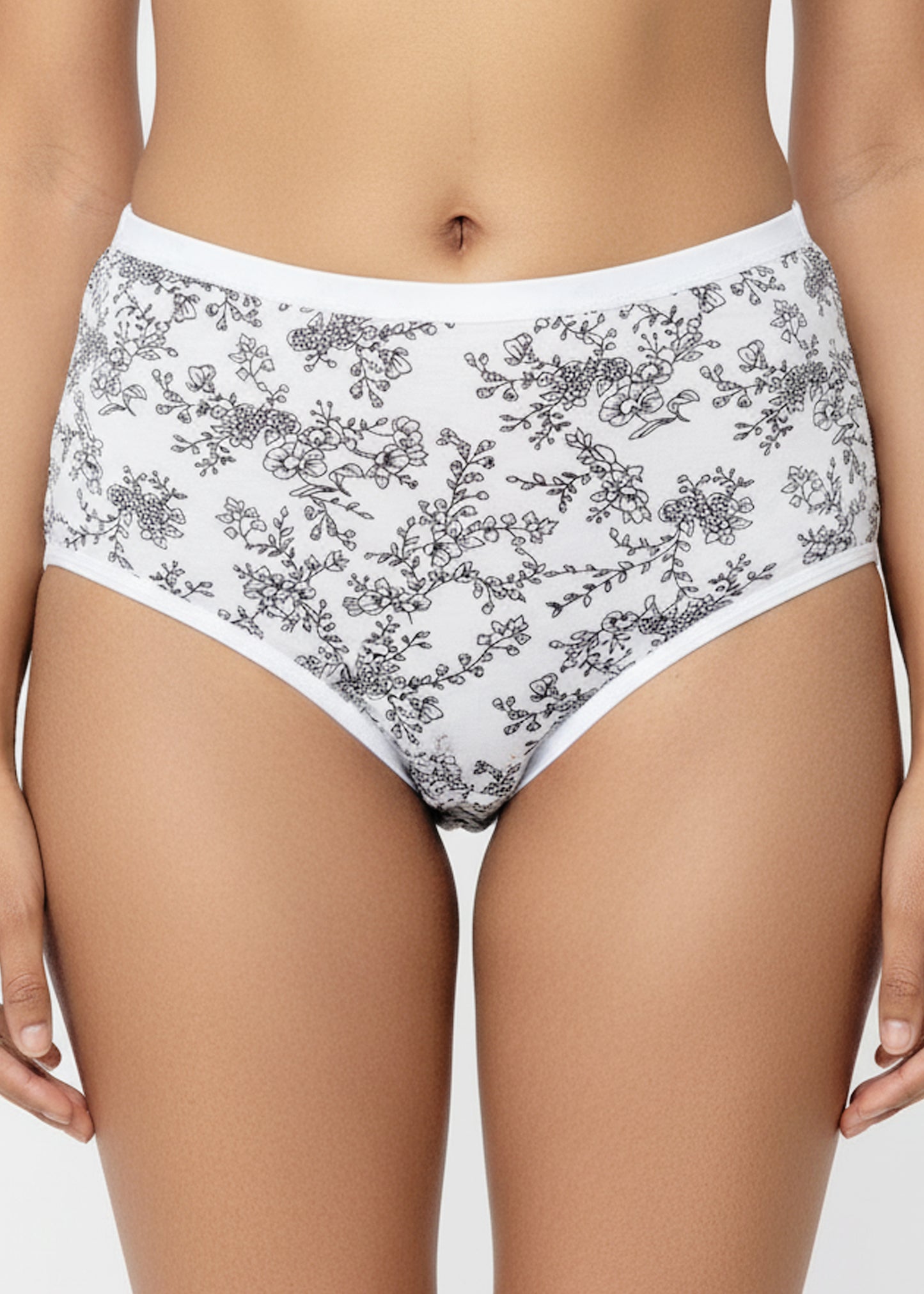 PRINTED PANTY WHITE  (PRP-W)