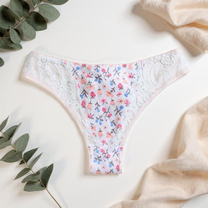 White Panty Floral